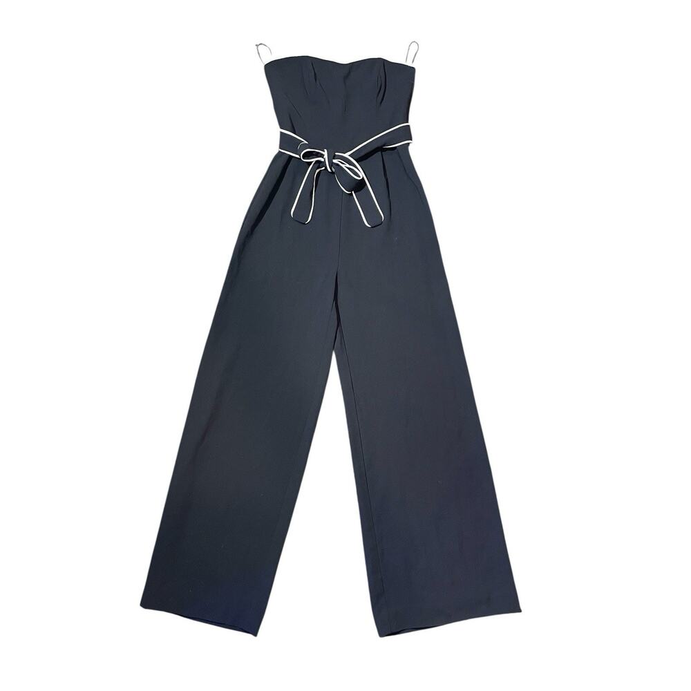 H And M Black With White Trim Pant Suit Size 4